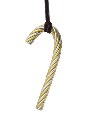 Twist Candy Cane Gold & Silver Ornament