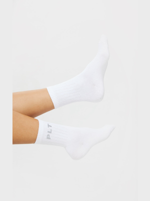 Prettylittlething White Reflective Socks