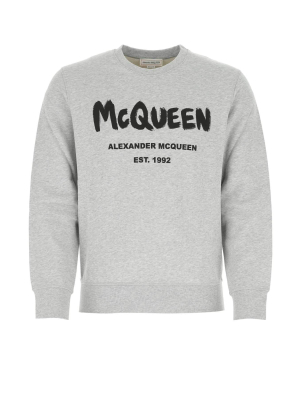 Alexander Mcqueen Graffiti Logo Print Sweatshirt