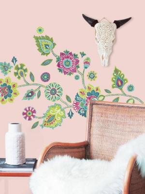 37 Decals Boho Floral Peel And Stick Wall Decal - Roommates