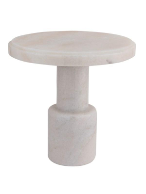 Plato Cake Tray In White Stone