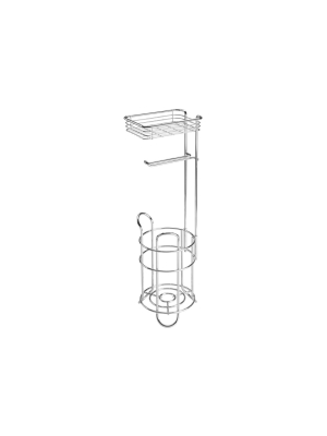 Mdesign Metal Toilet Paper Holder Stand/dispenser, Shelf, 3 Rolls