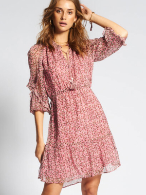 Macie Dress | Floral Pink