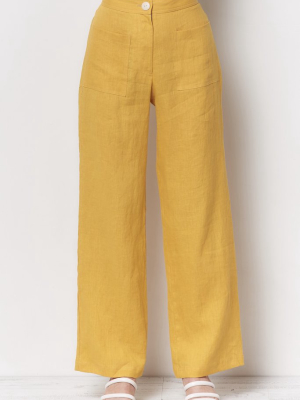 Padma Patch Pocket Pant - Linen