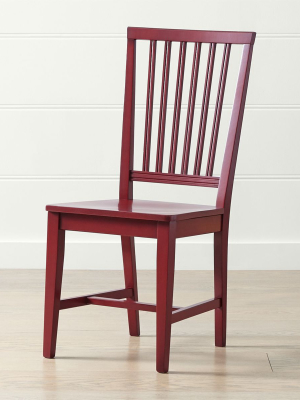 Village Red Wood Dining Chair