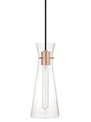 Anya 1 Light Pendant - Polished Copper