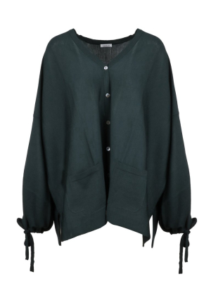 P.a.r.o.s.h. Bell-sleeved Buttoned Cardigan