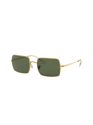 Ray-ban Rb1969 919631 Unisex Rectangle Lifestyle Sunglasses Gold