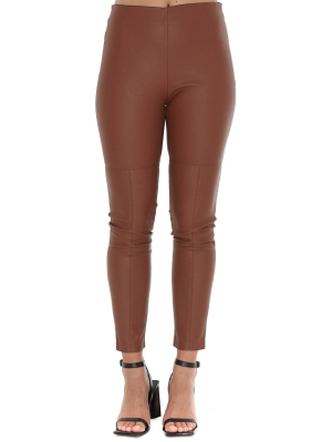 Pinko High-waist Faux-leather Trousers