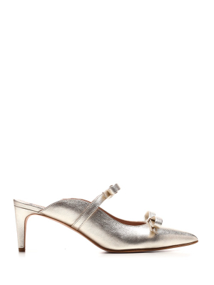 Redvalentino Bow Pointed-toe Mules