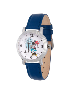 Women's Disney Minnie Mouse Silver Vintage Alloy Watch - Blue