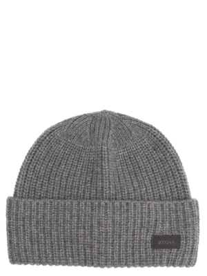 Ermenegildo Zegna Logo Patched Beanie