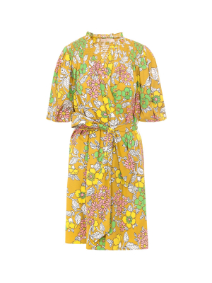 Tory Burch Floral Printed Wrap Dress