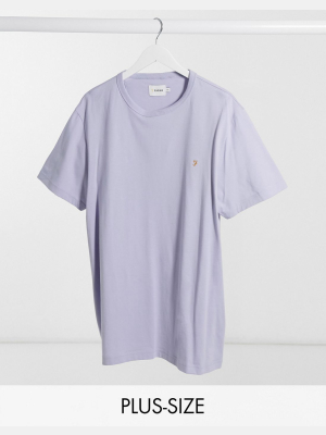 Farah Danny Slim Fit Logo T-shirt In Lilac