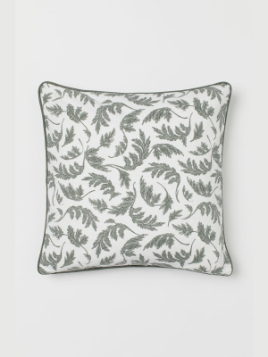 Patterned Cotton Cushion Cover