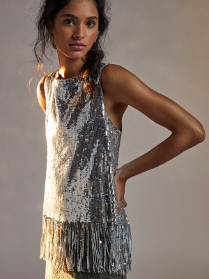 Lisette Fringed Sequin Tank