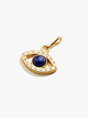 Evil Eye Pavé Crystal + Sodalite Charm