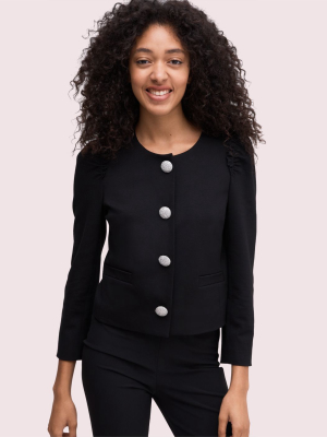 Jewel Button Ponte Jacket