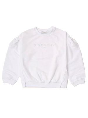 Givenchy Kids Logo Printed Puff-sleeve Sweatshirt