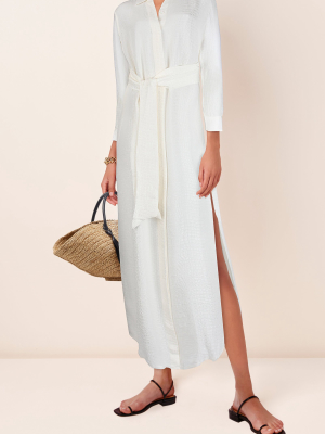 Croco Silk-jacquard Shirt Dress