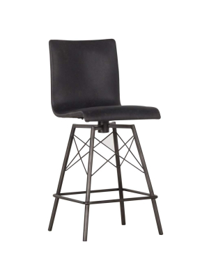 Diaw Swivel Counter Stool, Rialto Ebony