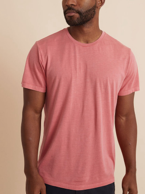 Signature Crew Tee In Faded Apple