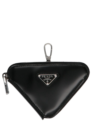 Prada Snap Hooked Triangle Mini Pouch