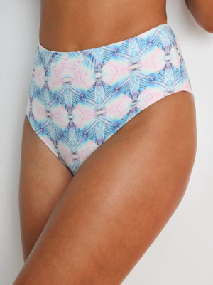 Echo Reversible High-waisted Recycled Bikini Bottom