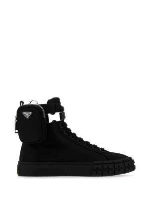 Prada Pouch Attached High-top Sneakers