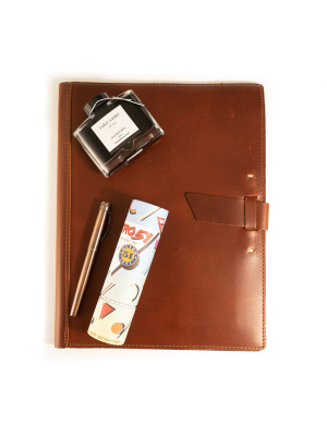 Leather Padfolio + Pen Gift Set