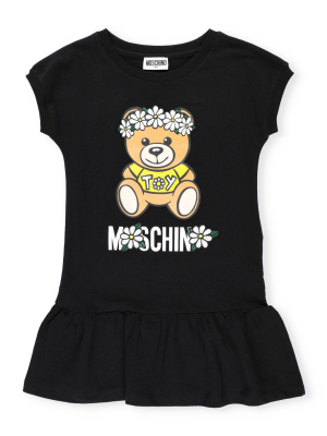 Moschino Kids Teddy Bear Printed T-shirt Dress