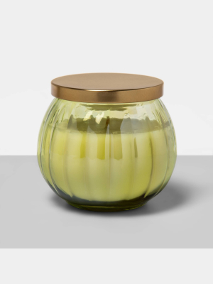 14oz Iridescent Glass Jar Candle Pineapple & Bamboo Leaf - Fruit Collection - Opalhouse™