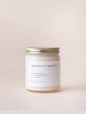 The Toasted Pumpkin Minimalist Candle By Brooklyn Candle Studio