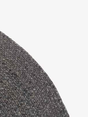 Braided Weave Charcoal Rug, Made To Measure (per Sq Ft Price)