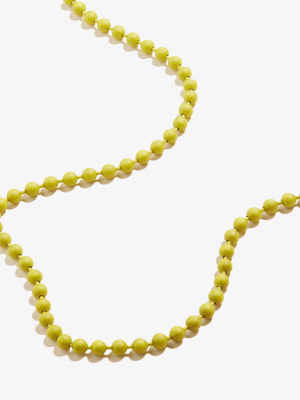 Ball Chain Necklace, Yellow