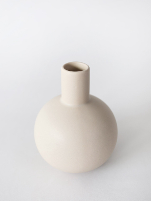 Afloral Beige Mini Ceramic Bud Vase - 5"