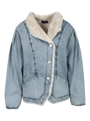 Isabel Marant Dipauline Shearling Denim Jacket