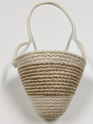 Woven Hanging Cone - Jute