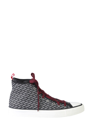 Lanvin Logo High Top Sneakers