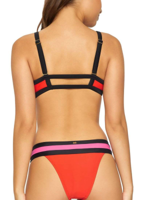 Pilyq Lust Banded Color Block Teeny Cut Bikini Bottom