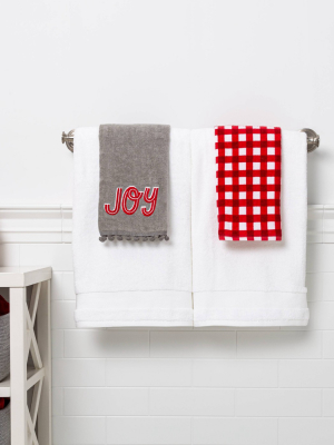 2pk Joy Hand Towel Set Gray - Wondershop™