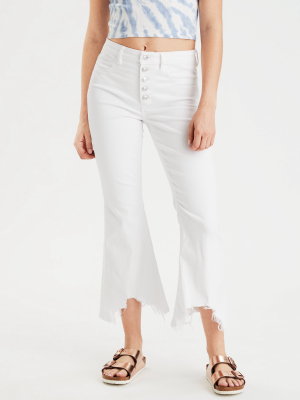 Ae Super High-waisted Crop Flare Jean