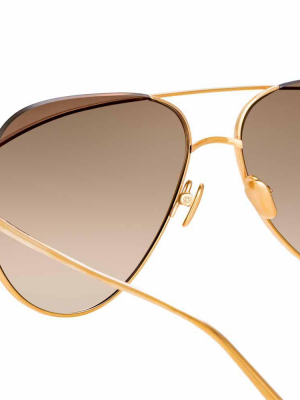 Linda Farrow Colt C6 Aviator Sunglasses