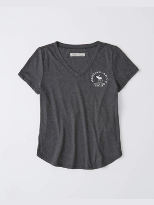 Logo V-neck Tee