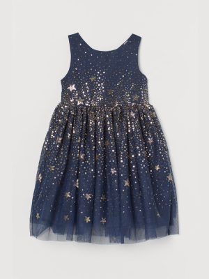 Sequined Tulle Dress