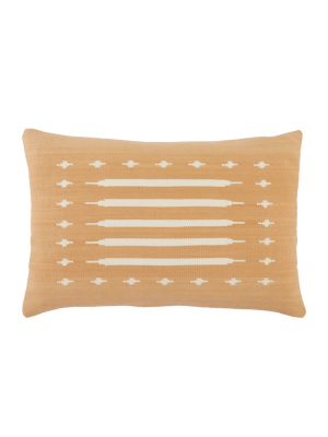 Jaipur Living Ikenna Tribal Light Tan/ Cream Down Lumbar Pillow