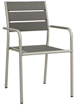 Wharf Outdoor Aluminum Dining Arm Chair