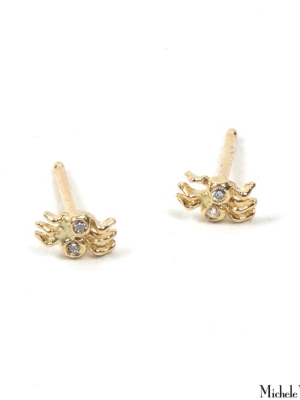 Tiny Spider Stud Earrings