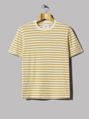 Folk Classic Stripe Tee (ecru / Oche)