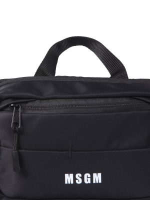 Msgm Logo Print Zip-around Belt Bag
